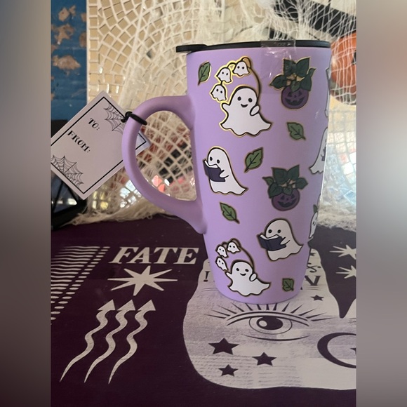 👻NWT👻Purple spooky ghost readers tumblr with Lid! - Picture 5 of 5